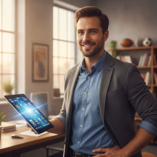 Fantasy manager with a tablet